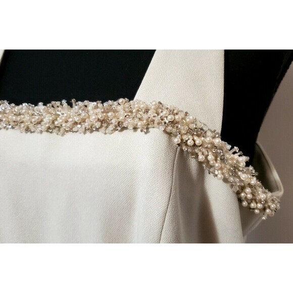 VTG Junnie Leigh Green Formal Cocktail Dress/Bolero Jacket Set Beads Sequins 6 - Picture 6 of 9